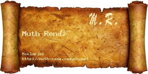 Muth René névjegykártya